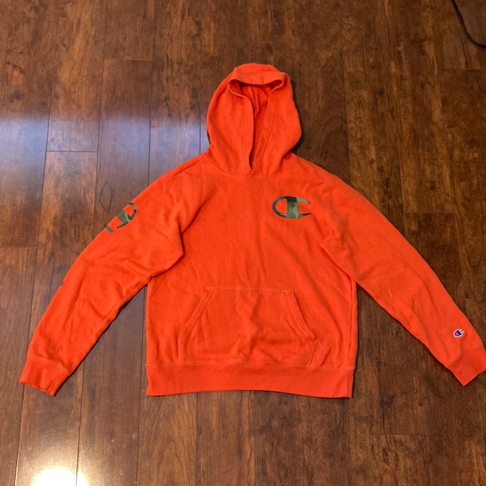 Orange Champion hoodie